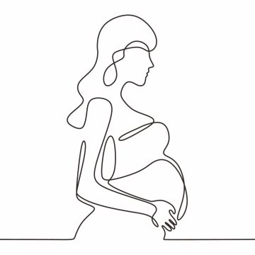 continuous-one-line-drawing-of-happy-pregnant-woman-vector